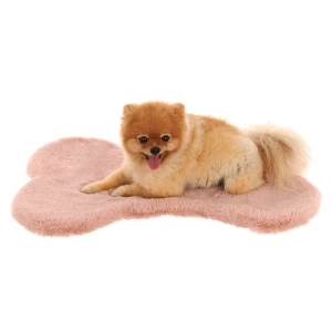 Luxury dog mat Petstories Furry Bone Pink