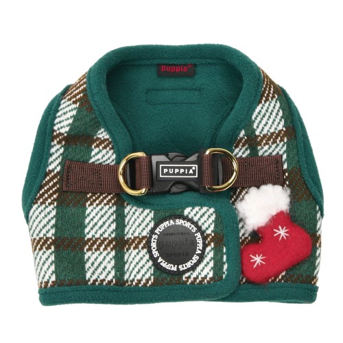 świąteczne lekkie Szelki Puppia Festive Harness B Green