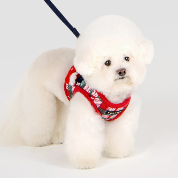 świąteczne lekkie Szelki Puppia Festive Harness B Red
