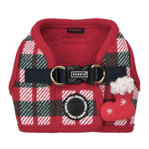świąteczne lekkie Szelki Puppia Festive Harness B Red