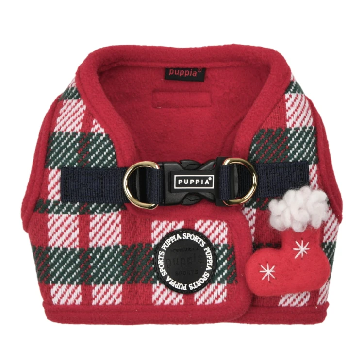 świąteczne lekkie Szelki Puppia Festive Harness B Red