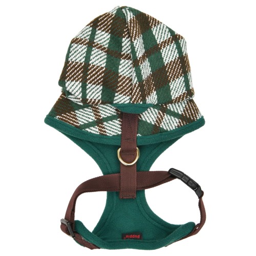 świąteczne bezuciskowe szelki dla psa Puppia Festive Harness A Green