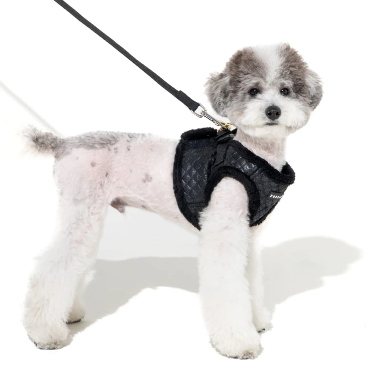 lekkie zimowe ocieplane Szelki kamizelka Puppia Douglas Harness B Black