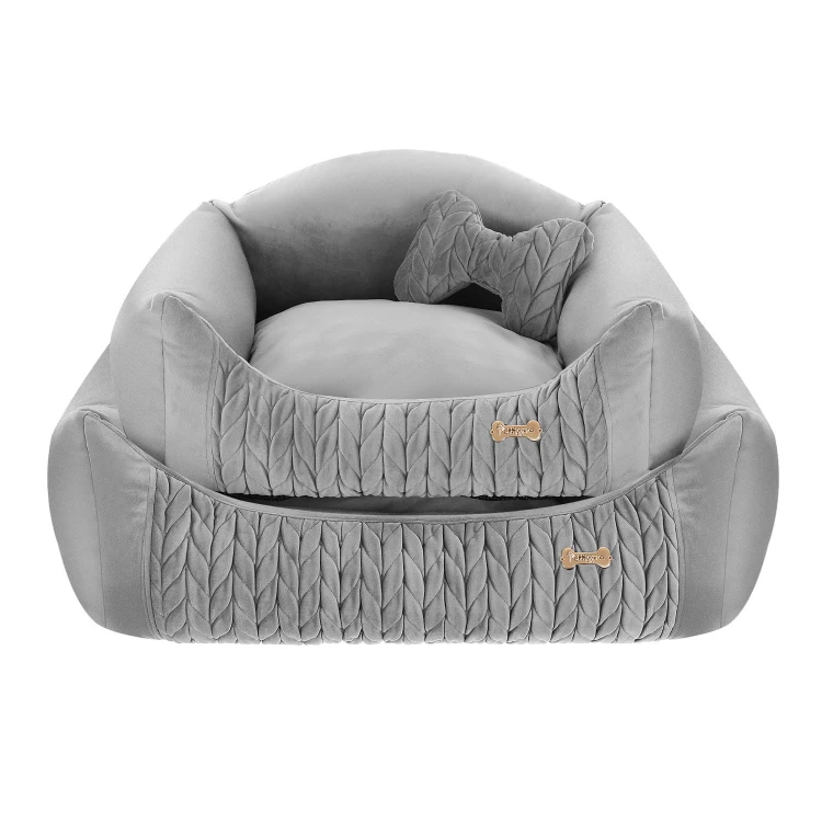 wygodne legowisko dla psa petstories milano szare grey