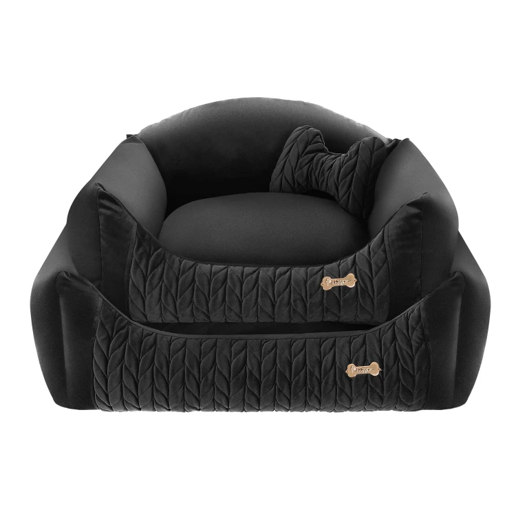 wygodne legowisko dla psa petstories milano czarne black
