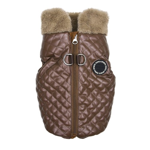 Ocieplana kurtka zimowa + szelki dla psa Puppia Dia Quilted Vest Jumper