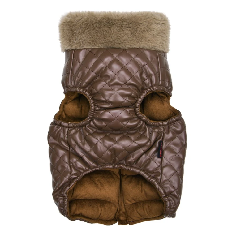 Ocieplana kurtka zimowa + szelki dla psa Puppia Dia Quilted Vest Jumper