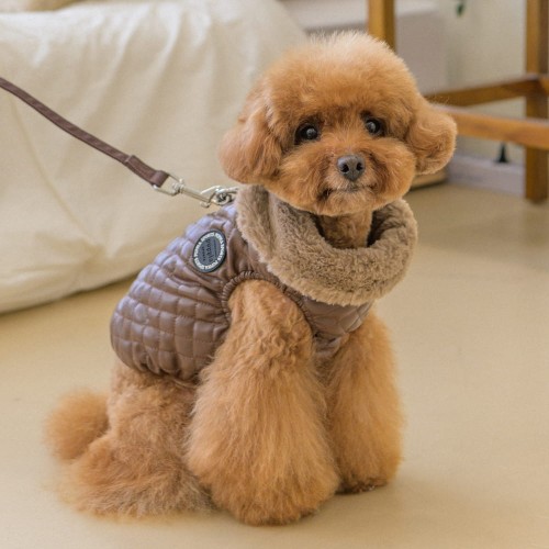 Ocieplana kurtka zimowa + szelki dla psa Puppia Dia Quilted Vest Jumper