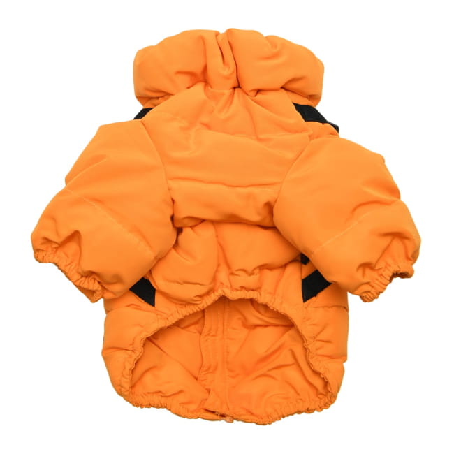 Ultralekka ciepła zimowa kurtka + szelki dla psa Puppia Soft Jumper orange