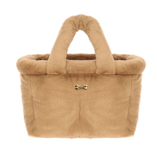 wygodne praktyczne legowisko torba dla psa petstories furry beige