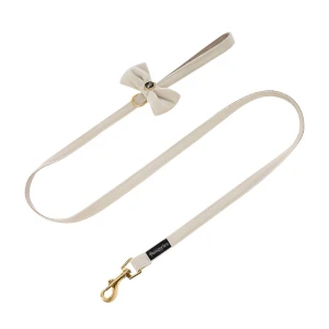 Petstories Celebrations: Smycz dla psa i kota Velvet Bow Creme