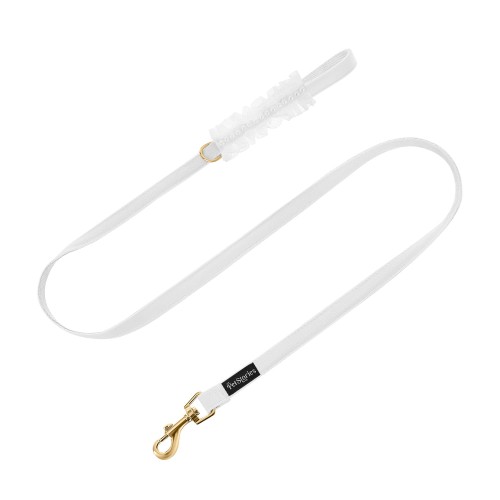 lekka elegancka smycz dla psa i kota petstories celebrations harmony biała