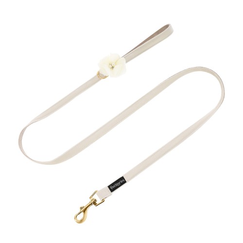lekka elegancka smycz dla psa i kota petstories celebrations amore ivory