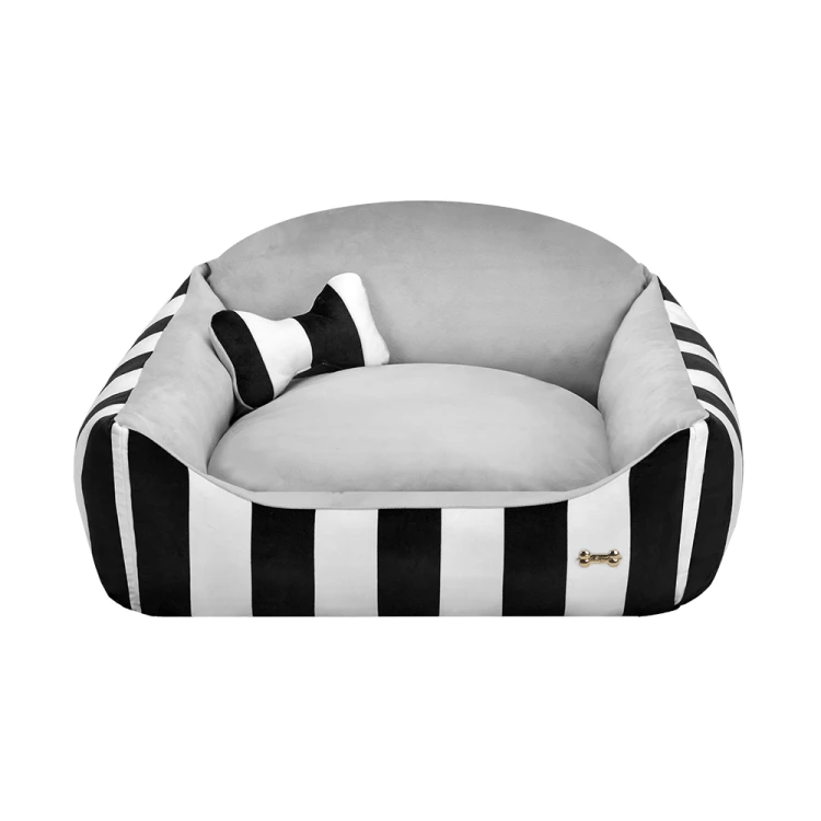 wygodne legowisko dla psa petstories royale black and white