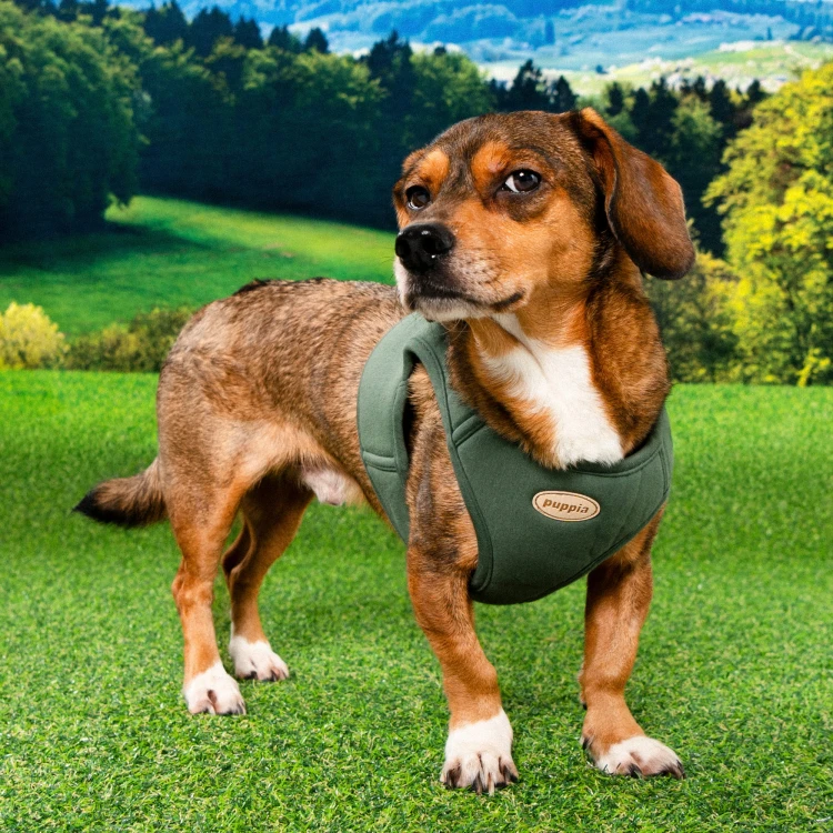 Szelki kamizelka bezuciskowe dla psa Puppia eco khaki