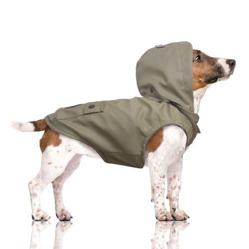 kurtka przeciwdeszczowa dla psa milk and pepper babord khaki