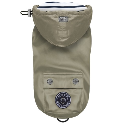kurtka przeciwdeszczowa dla psa milk and pepper babord khaki