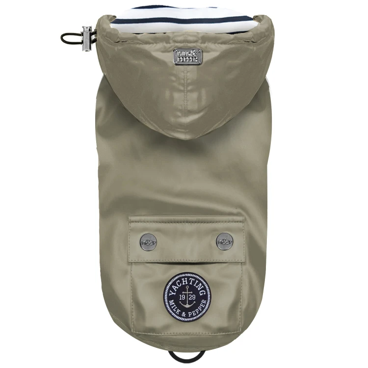 kurtka przeciwdeszczowa dla psa milk and pepper babord khaki