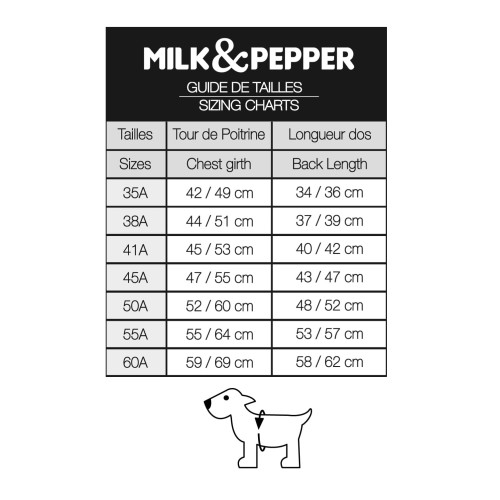 kurtka przeciwdeszczowa pelerynka dla psa mops milk and pepper spencer