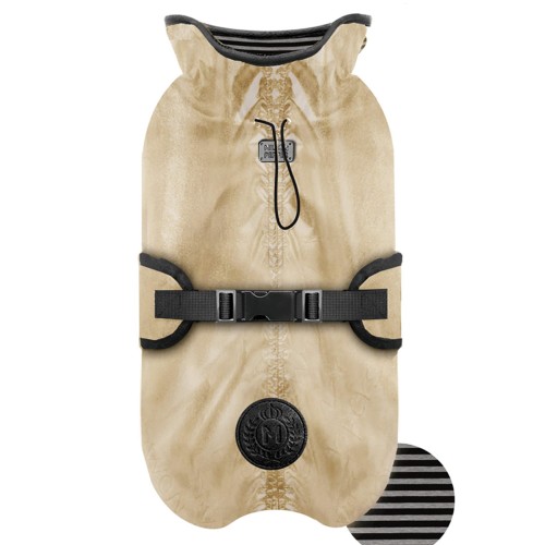 kurtka przeciwdeszczowa pelerynka dla psa mops milk and pepper spencer