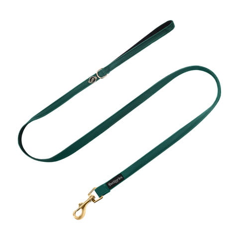 lekka elegancka smycz dla psa i kota petstories velvet zielona