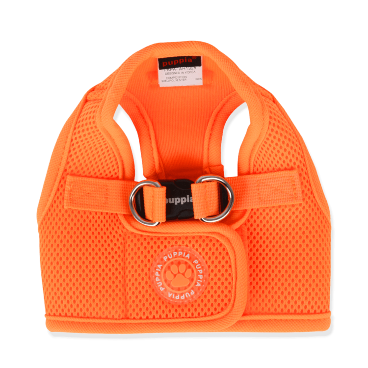 Bezuciskowe szelki kamizelka dla psa i kota puppia soft neon orange pomarańczowe