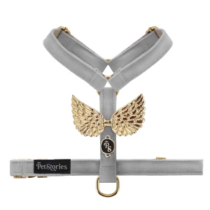 Luxury dog guard harness Petstories Wings Grey
