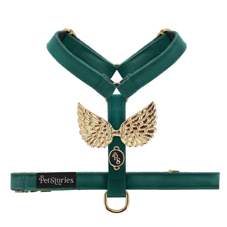 bezuciskowe szelki guard dla psa i kota petstories wings zielone green