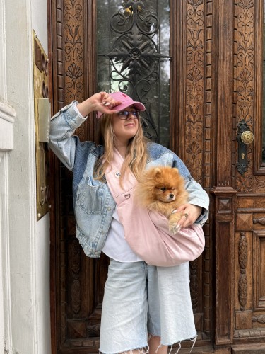 lekka torba listonoszka dla psa petstories pink różowa