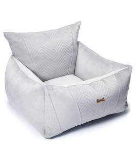 Fotelik siedzisko do samochodu dla psa Petstories LYON SOFT szare