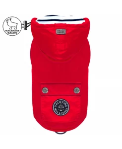 Kurtka przeciwdeszczowa dla buldoga/mopsa  Milk&Pepper Tribord Red