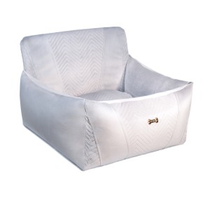 Wygodny luksusowy fotelik siedzisko dla psa Petstories Lyon Grey