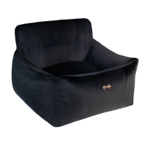 Wygodny luksusowy fotelik siedzisko dla psa Petstories Lyon Black