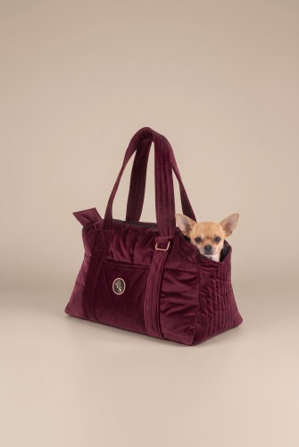 Torba dla psa Dream Velvet burgund pies Petstories.jpg