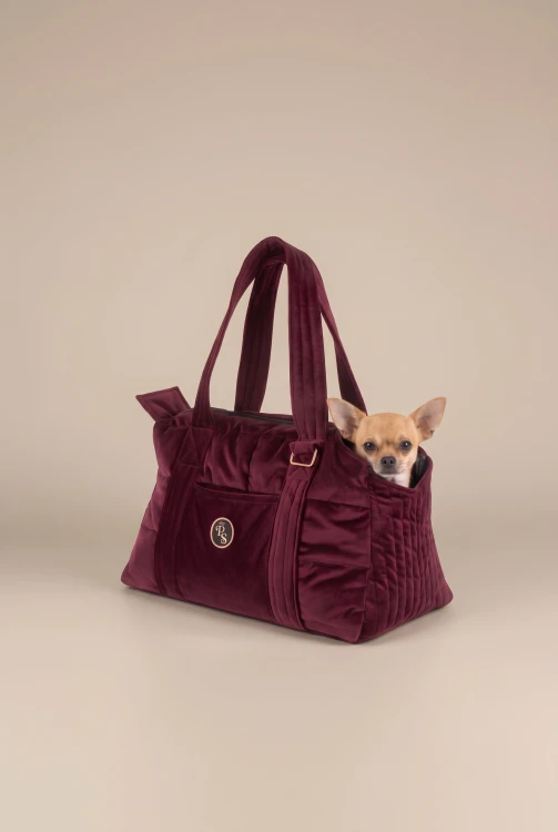 Torba dla psa Dream Velvet burgund pies Petstories.jpg