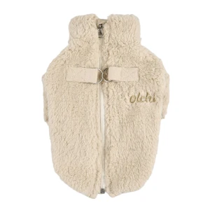 Puchata kurtka zimowa dla psa OLCHI FLUFFY BEIGE