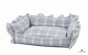 Comfortable Dog Bed Soft Blue Simple (1)
