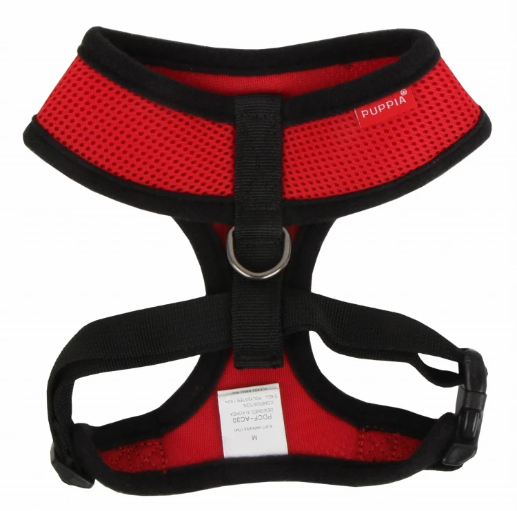Bezuciskowe szelki dla psa i kota puppia soft red czerwony