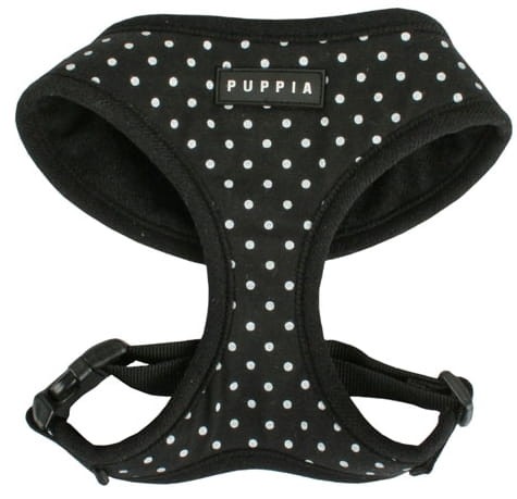Bezuciskowe szelki dla psa puppia dotty kropki black czarne