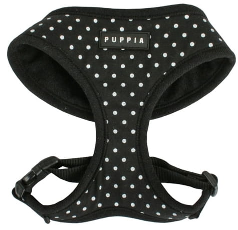 Bezuciskowe szelki dla psa puppia dotty kropki black czarne