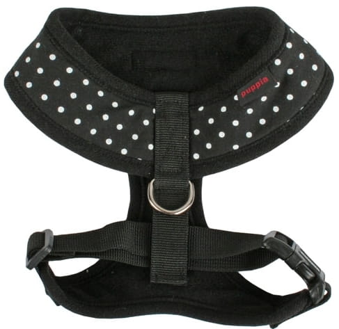 Bezuciskowe szelki dla psa puppia dotty kropki black czarne