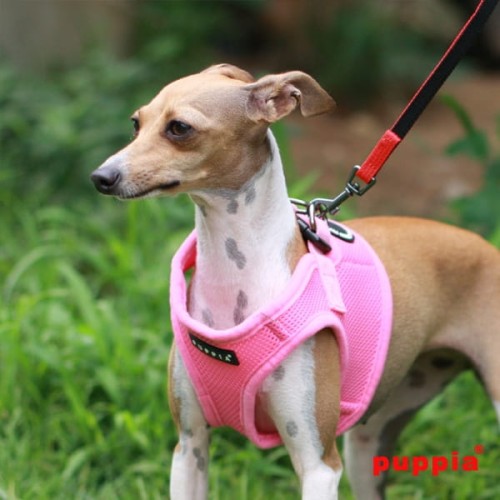 Bezuciskowe szelki kamizelka dla psa i kota puppia soft pink różowe