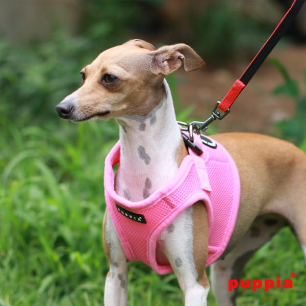 Bezuciskowe szelki kamizelka dla psa i kota puppia soft pink różowe