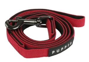 Miękka smycz Puppia Two Tone czerwona