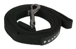 Miękka smycz Puppia Two Tone czarna