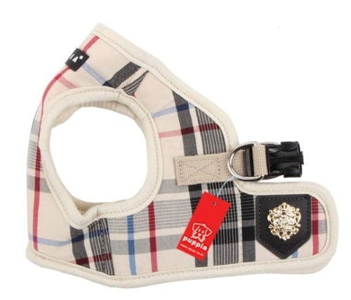 Bezuciskowe szelki kamizelka dla psa puppia junior beige