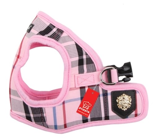 Bezuciskowe szelki kamizelka dla psa puppia junior pink
