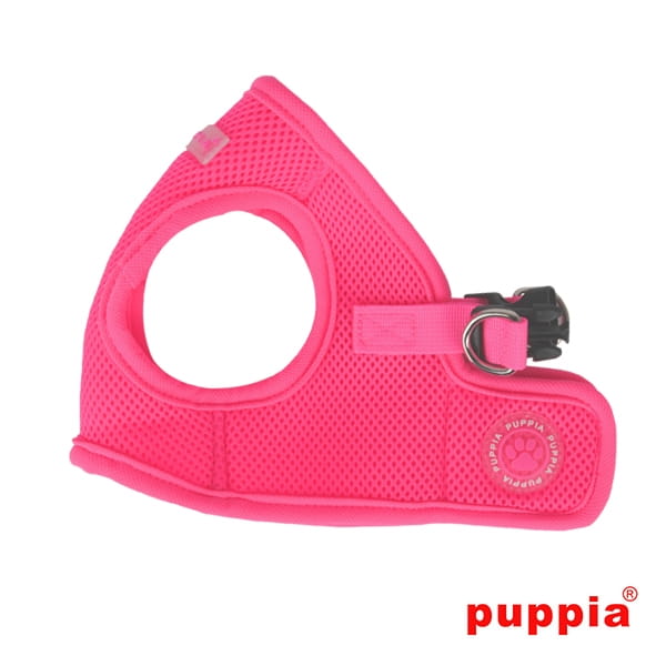 Bezuciskowe szelki kamizelka dla psa i kota puppia soft neon pink różowe