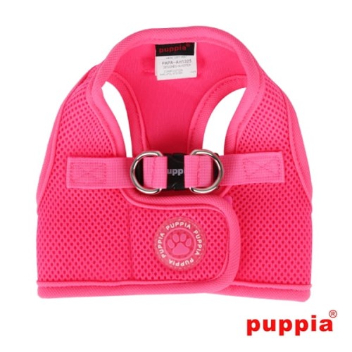 Bezuciskowe szelki kamizelka dla psa i kota puppia soft neon pink różowe