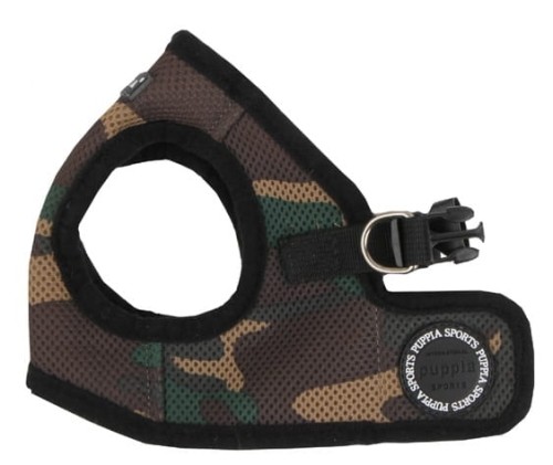 Bezuciskowe szelki kamizelka dla psa i kota puppia soft moro